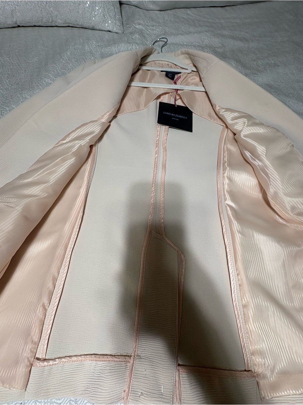 Cynthia Rowley Women's Blush Cream Blazer Size S
